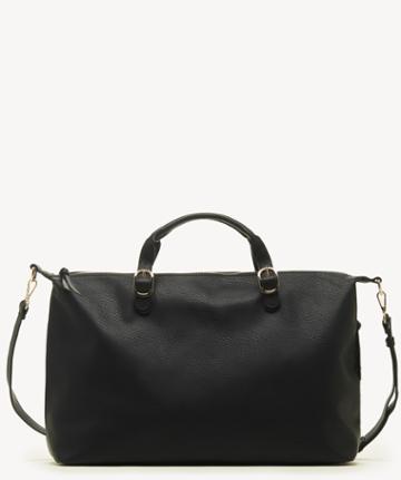 Sole Society Women's Grant Weekender Vegan In Color: Black Bag Vegan Leather From Sole Society