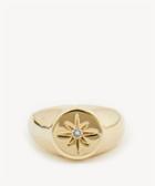 Sole Society Sole Society Plated Signet Ring Gold One Size Os