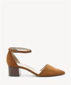 Sole Society Sole Society Katarina Two Piece Block Heels Pumps Chestnut Size 7 Suede