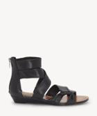Vince Camuto Vince Camuto Women's Seevina Strappy Low Wedges Sandals Black Size 5 Leather From Sole Society
