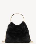 Sole Society Women's Loray Clutch Faux Fur Black Polyester From Sole Society