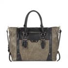 Sole Society Sole Society Susan Large Winged Tote - Olive Black-one Size