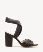 Sole Society Women's Selbie Satin Block Heels Sandals Black Size 5 From Sole Society
