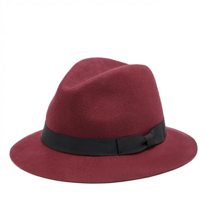 Sole Society Sole Society Basic Wool Fedora - Wine-one Size