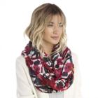 Sole Society Sole Society Floral Print Infinity Scarf - Red Multi-one Size