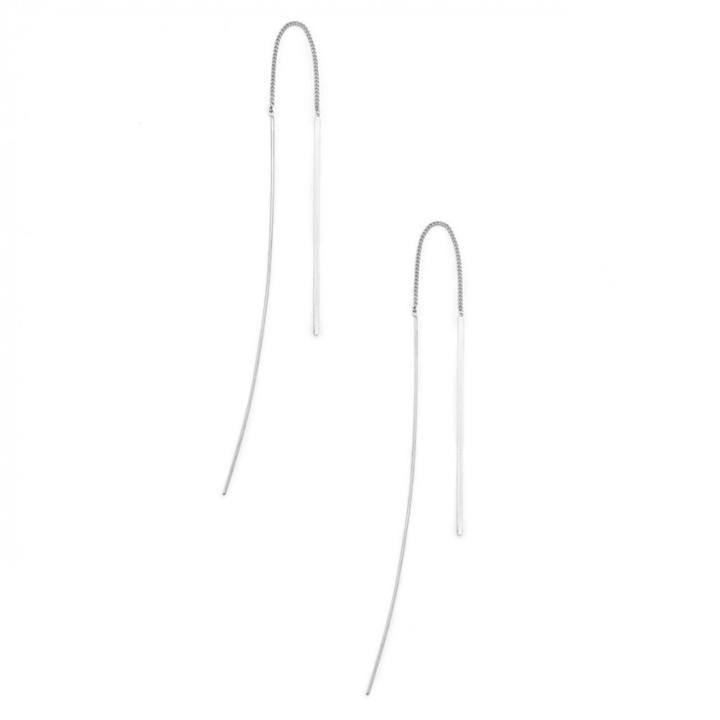Sole Society Sole Society Front To Back Delicate Earrings - Silver-one Size