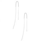 Sole Society Sole Society Front To Back Delicate Earrings - Silver-one Size