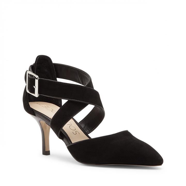 Sole Society Sole Society Tamra Cross Strap Pump - Black-6.5
