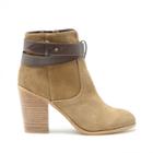 Sole Society Sole Society Kelsita Suede Heeled Bootie - Taupe-5