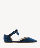 Sole Society Women's Teena Two Piece Flats Cerulean Blue Size 5 Velvet From Sole Society