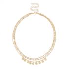 Sole Society Sole Society Multi-strand Coin Choker - Gold-one Size