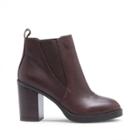 Sole Society Sole Society Foxx Elastic Gore Platform Bootie - Dark Brown-9.5