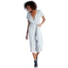 Lost + Wander Lost + Wander Women's Marina Jumpsuit In Color: White/blue Size Xs From Sole Society