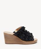 Sole Society Sole Society Poppie Floral Platform Wedges Black Size 5 Leather
