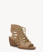 Vince Camuto Vince Camuto Women's Chesten Cage Lace Up Sandals Natural Size 5 Leather From Sole Society