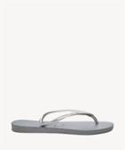 Havaianas Havaianas Women's Slim Solid Flip Flop In Color: Grey Flops Size 6 Rubber From Sole Society