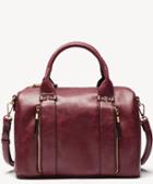 Sole Society Women's Zypa Barrel Satchel Vegan In Color: Oxblood Bag Vegan Leather From Sole Society