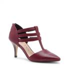 Sole Society Sole Society Mallory T-strap Heel - Cranberry-5