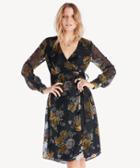 Astr Astr Women's Sonya Dress In Color: Black Mustard Floral Size Large From Sole Society