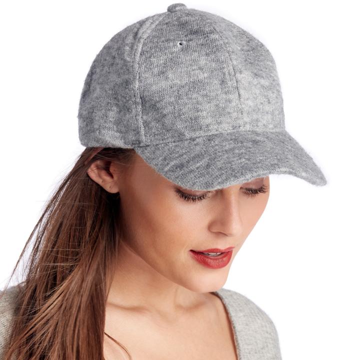 Sole Society Sole Society Sweatshirt Textured Baseball Cap - Grey