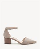 Sole Society Sole Society Katarina Two Piece Block Heels Pumps Taupe Size 11 Suede