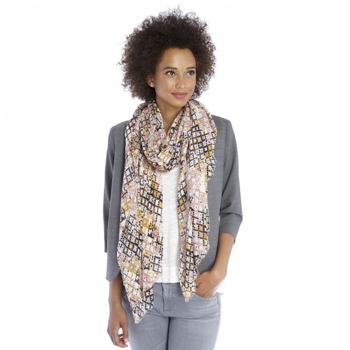 Sole Society Sole Society Retro Print Scarf - Multi-one Size