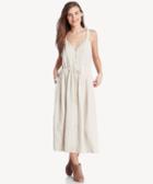 Moon River Moon River Button Up Dress With Tie Waist Natural Size Extra Small From Sole Society