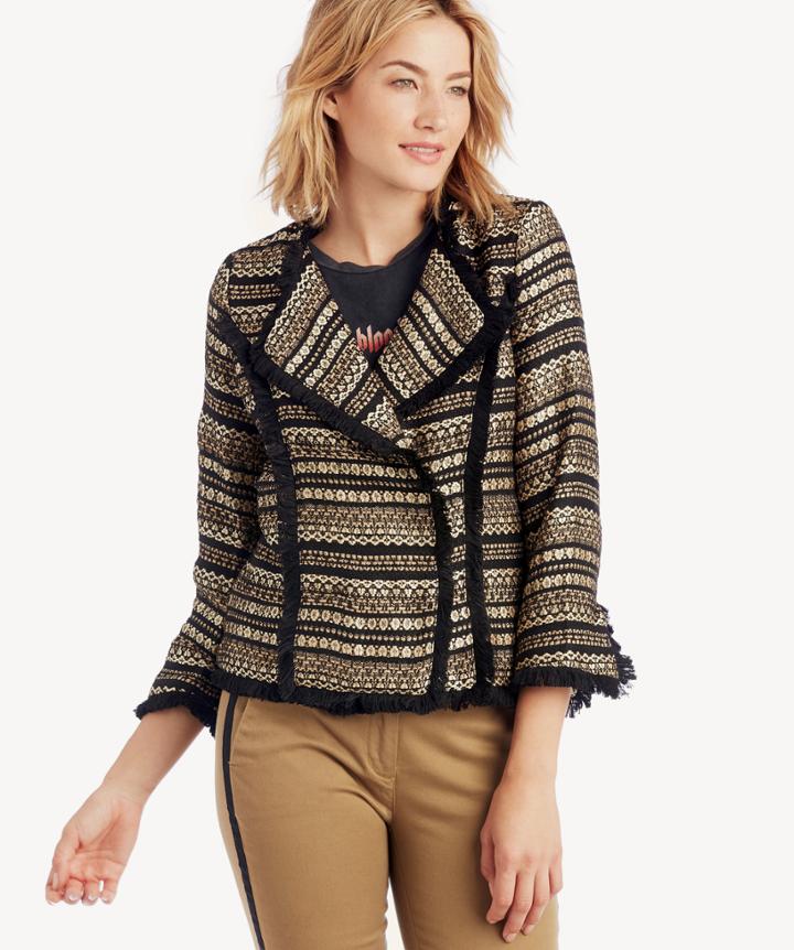Moon River Moon River Metallic Tweed Blazer