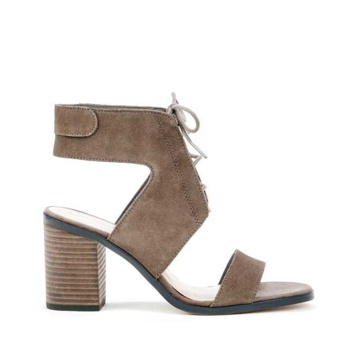 Sole Society Sole Society Auburn Block Heel Sandal - Dark Taupe