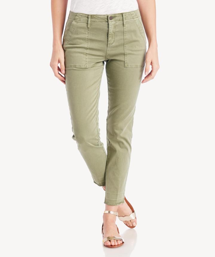 Sanctuary Sanctuary Women's Pants Peace W/ Release Hem In Light Green, Size: Cadet Size 24 From Sole Society
