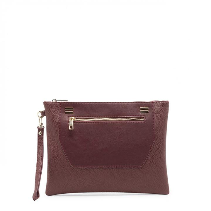 Sole Society Sole Society Nolan Oversize Vegan Clutch - Berry-one Size