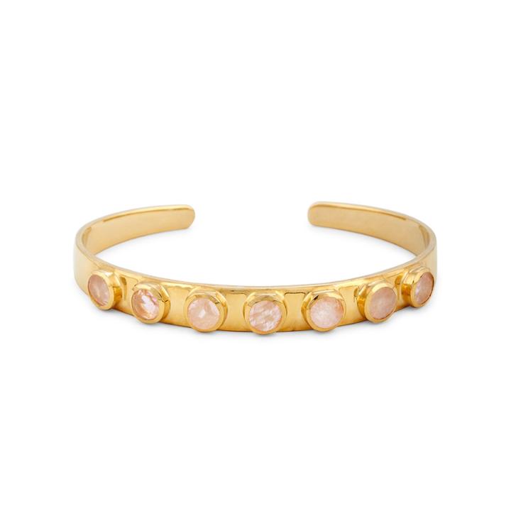 Karen London Karen London 24k Gold Plated Stone Cuff - Moonstone