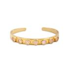 Karen London Karen London 24k Gold Plated Stone Cuff - Moonstone