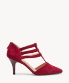 Sole Society Sole Society Mallory T Strap Heels Dark Red Size 5 Leather