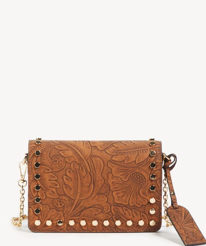 Sole Society Sole Society Hawna Crossbody Bag In Color: Mini Cognac Vegan Leather