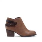 Sole Society Sole Society Angie Wrap Around Buckle Bootie - Cognac-6.5
