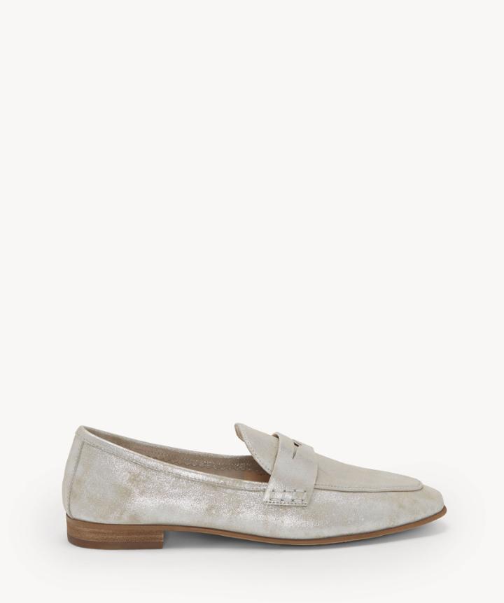 Vince Camuto Vince Camuto Women's Macinda Smoking Slippers Flats Sandy Silver Size 5 Suede From Sole Society