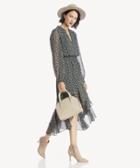 1. State 1. State Women's Long Sleeve Capital Plaid Tie Waist Shirt Dress In Color: Pine Size Xs From Sole Society