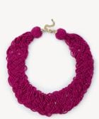 Sole Society Sole Society Braided Beaded Necklace Magenta One Size Os