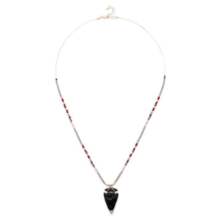 Sole Society Sole Society Arrowhead Beaded Necklace - Multi