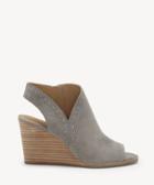 Lucky Brand Lucky Brand Women's Ulyssas Peep Toe Wedges Titanium Size 5 Suede From Sole Society