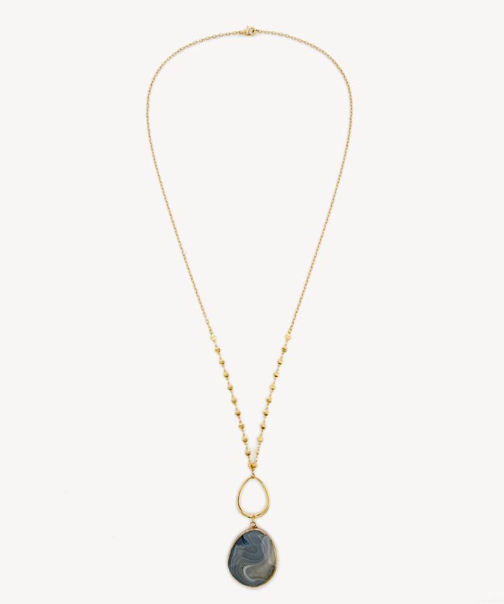 Sole Society Sole Society Oasis Pendant Necklace Agate One Size Os