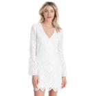 Wayf Wayf Tambra Bell Sleeve Shift Dress - Ivory Eyelet-x-small