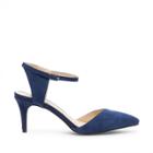 Sole Society Sole Society Laurent Ankle Strap Kitten Heel - Deep Blue-6.5