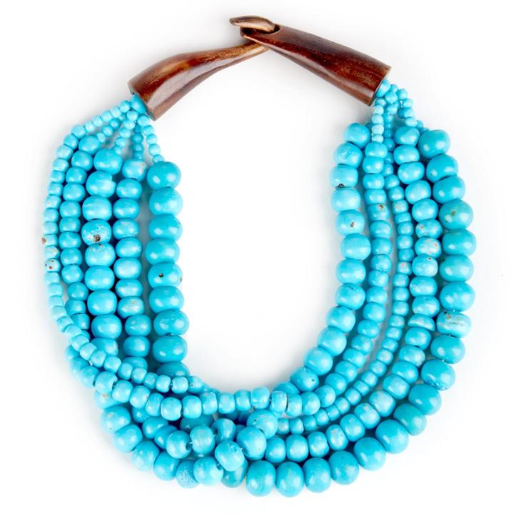 Sole Society Sole Society Beaded Statement Necklace - Turquoise