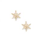 Sole Society Sole Society Geo Metal Crystal Studs - Gold-one Size