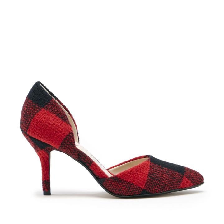 Sole Society Sole Society Chels Dorsay High Heel Pump - Red Black