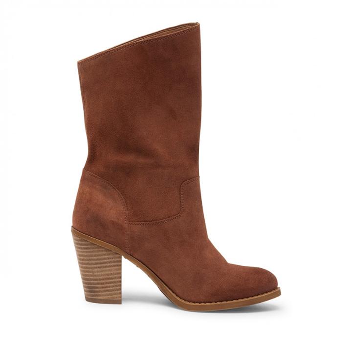 Lucky Brand Lucky Brand Emberleigh Heeled Suede Bootie - Chipmunk-9