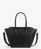 Sole Society Sole Society Amada Vegan Crossbody Satchel Bag Black Leather