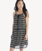 Vince Camuto Vince Camuto Women's Zig Zag Stripe Cinch Waist Halter Dress In Color: Rich Black Size Xs From Sole Society